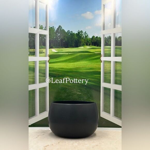 Lowy Black Ceramic Planter Pot without drainage hole - Picture 4 of 8